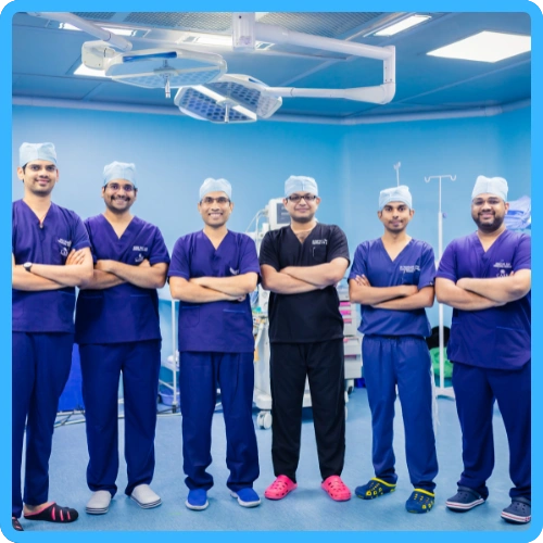 Interventional radiologist of the team - Dr, Chainulu Sarepalli, Dr. Ashok Reddy Somu, Dr. Pradeep Burli, Dr. Apurva Thakre, Dr. Santosh Reddy, Dr. Mustafa Razi